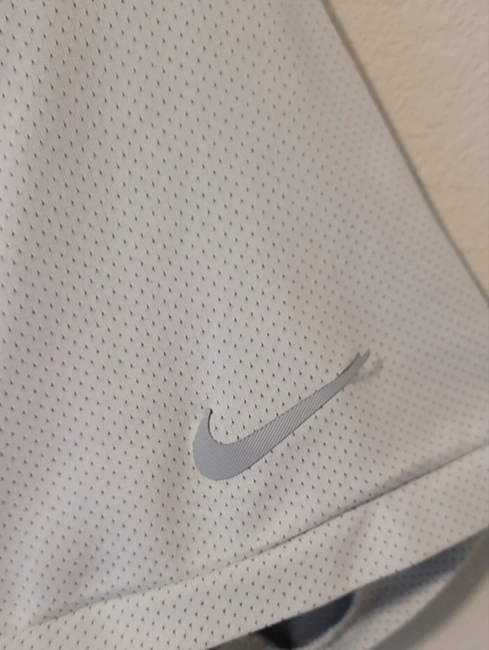 Nike Light Gray Striped Polo with Red Razorback Patch